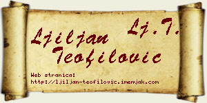 Ljiljan Teofilović vizit kartica